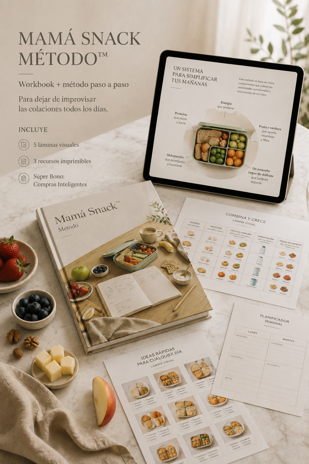 Mamá Snack Método™ | El sistema para crear colaciones fáciles, equilibradas y sin estrés